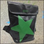 Rucksack groß Application grosser Stern schwarz-grün