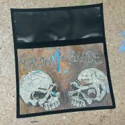 Deckel für Chamäleon Tasche mittel Gebrauchtplane Skull
